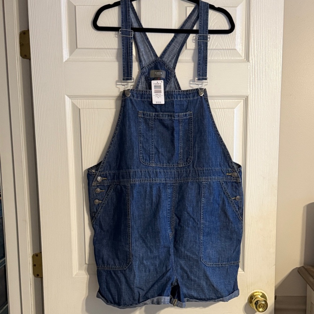 Torrid Dark Wash Denim Shortall